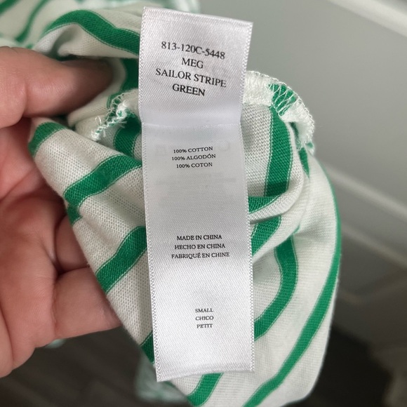 Rails Meg Sailor Dress Green Stripes Size Small - Picture 8 of 8